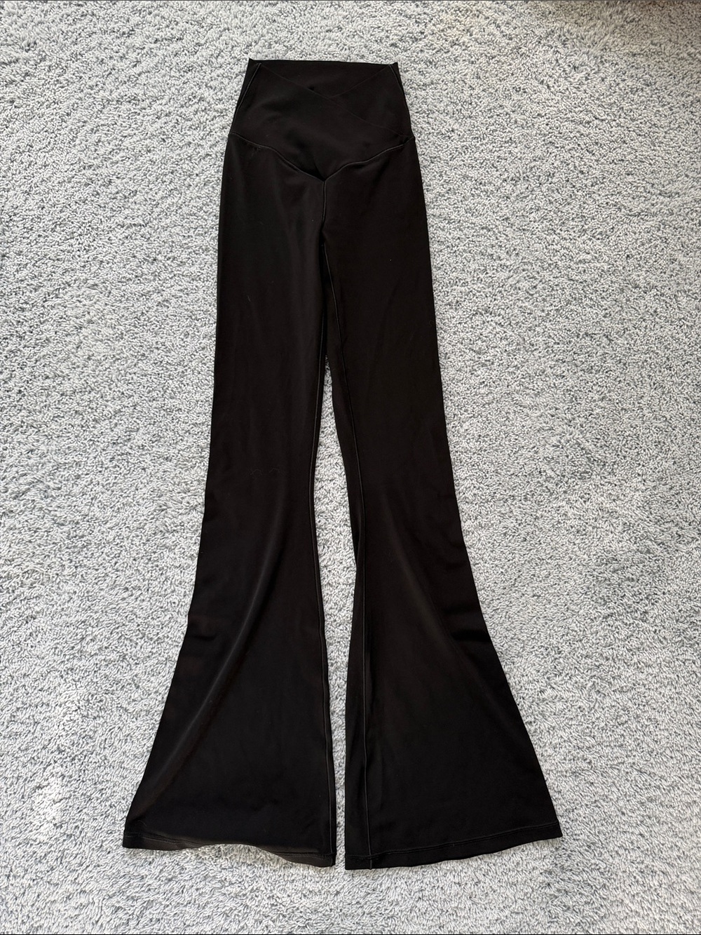 High-Waist Black Flare Yoga Pants